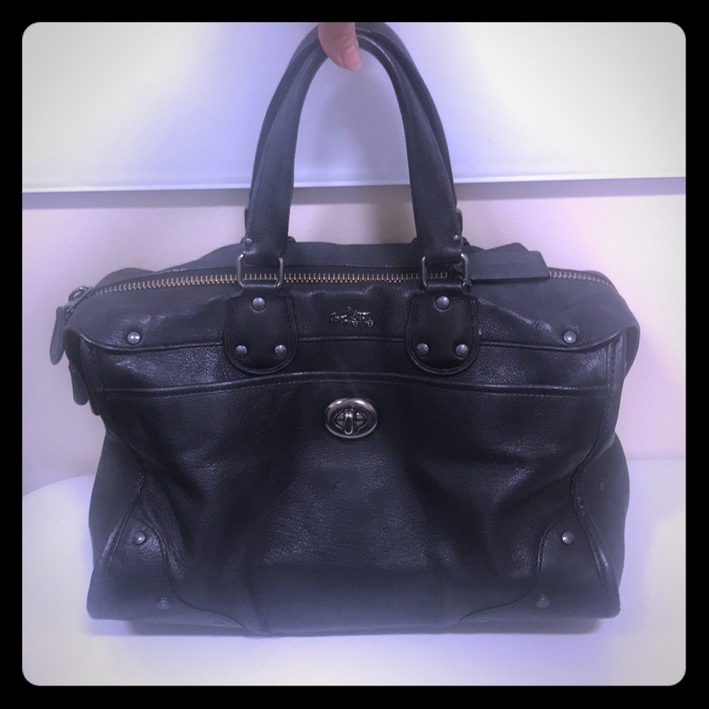MAKE OFFER leather coach satchel